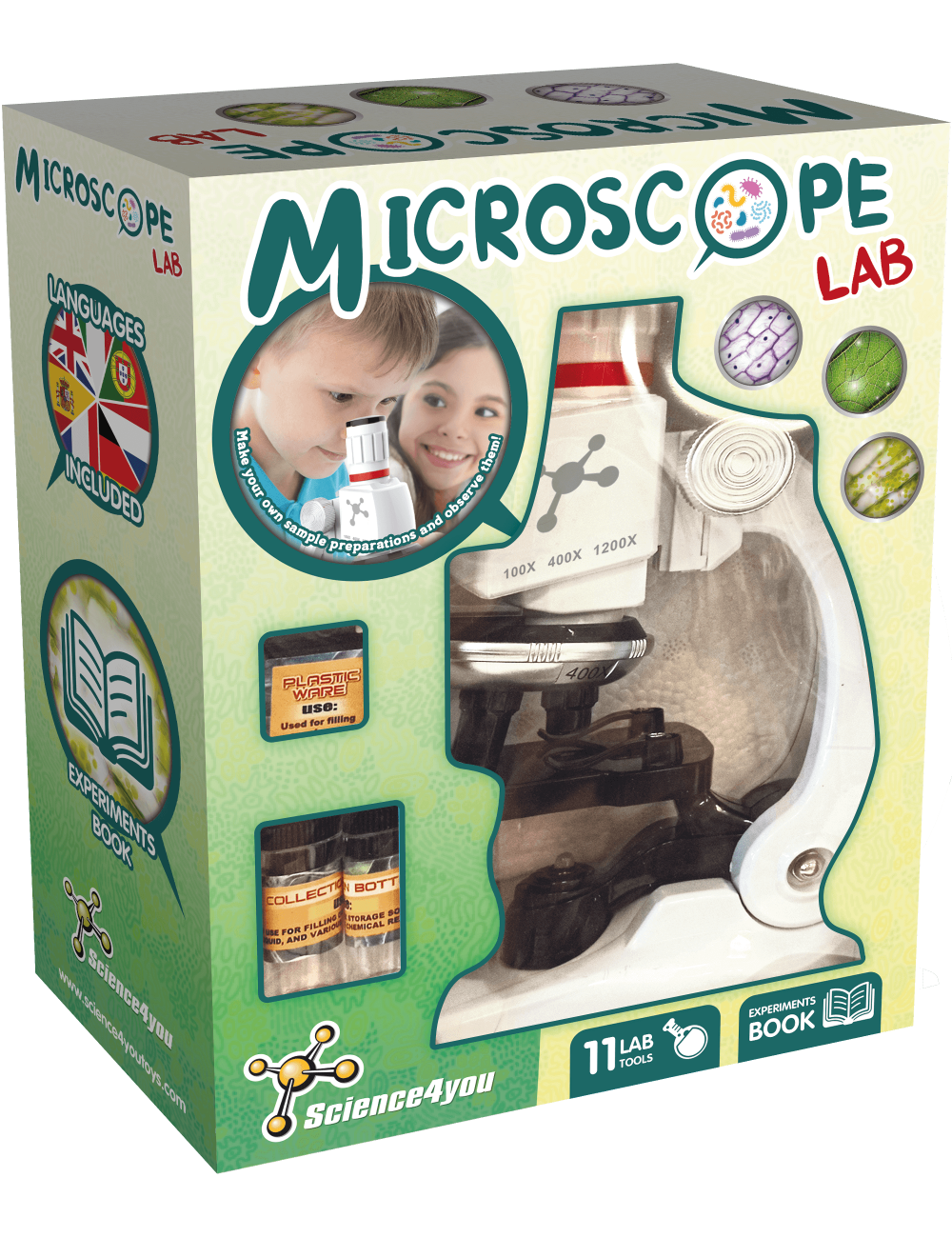 Nuevo Microscopio De Ciencias Para Niños, Microscopio Para