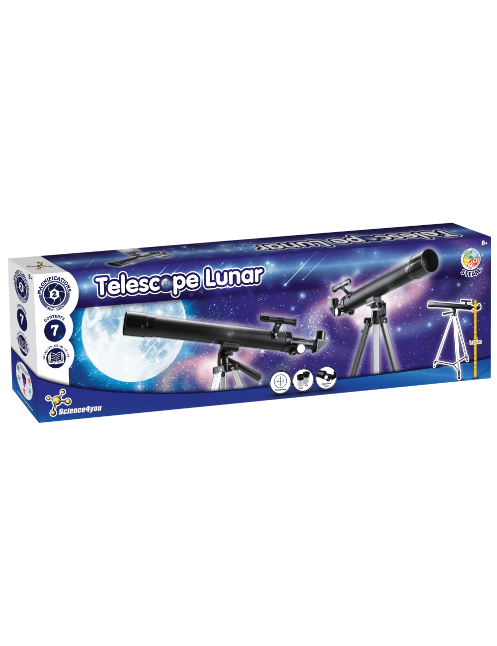 Telescopio Lunar para Niños / Infantil / Principiantes - Telescópio  Astronómico - Juguete Cientifico y Regalo, +8 Años