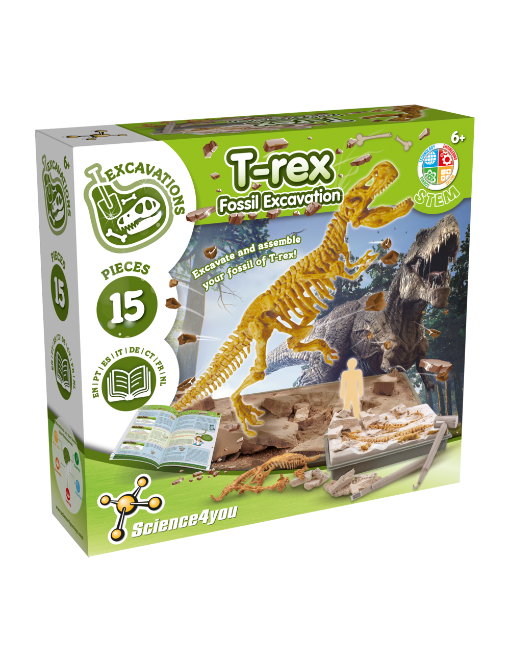 T-Rex Excavaciones Fósiles | Juguete Dinosaurios Niños 6 años | Science4you