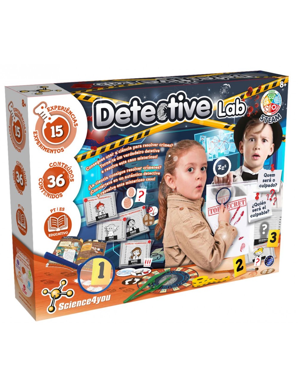 Interpretación Cuestiones diplomáticas Rebaja Laboratorio de Detective | Kit de detective para niños | 8 años y más |  Science4you
