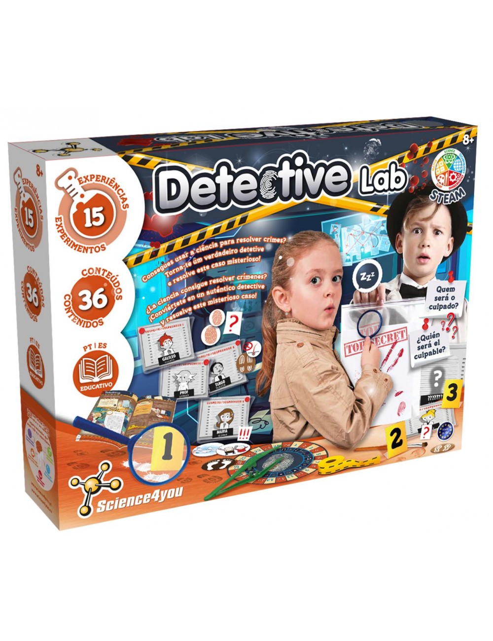 solapa Tibio asesinato Laboratorio de Detective | Kit de detective para niños | 8 años y más |  Science4you