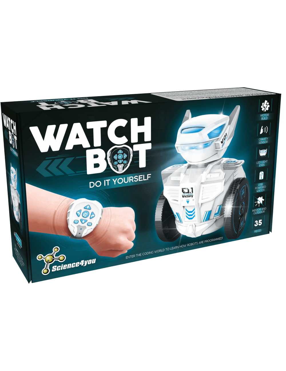 WatchBOT - Robot inteligente teledirigido - Juguete para Niños +8 Años -  Construye tu Propio Robot