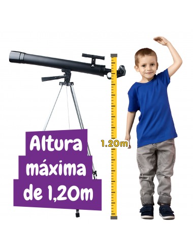 telescopio refractor astronómico con trípode para niño niña principiantes  regalo